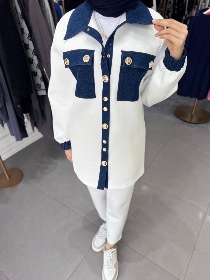 OLVERA DENİM GARNİ TAKIM EKRU