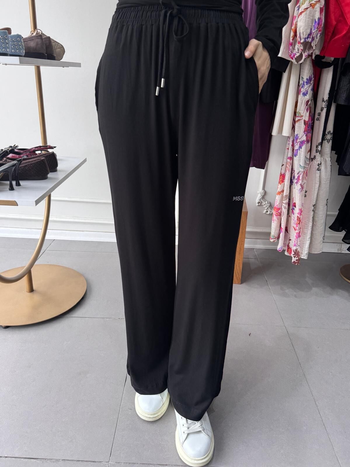 MSSM TAŞLI PANTOLON SİYAH