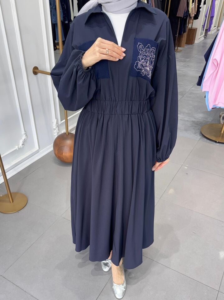 CEP ÜZERİ İŞLEMELİ PARAŞÜT ELBİSE