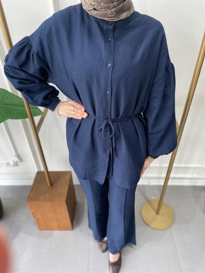 BALON KOL ÇİMA DİKİŞLİ TAKIM LACİVERT