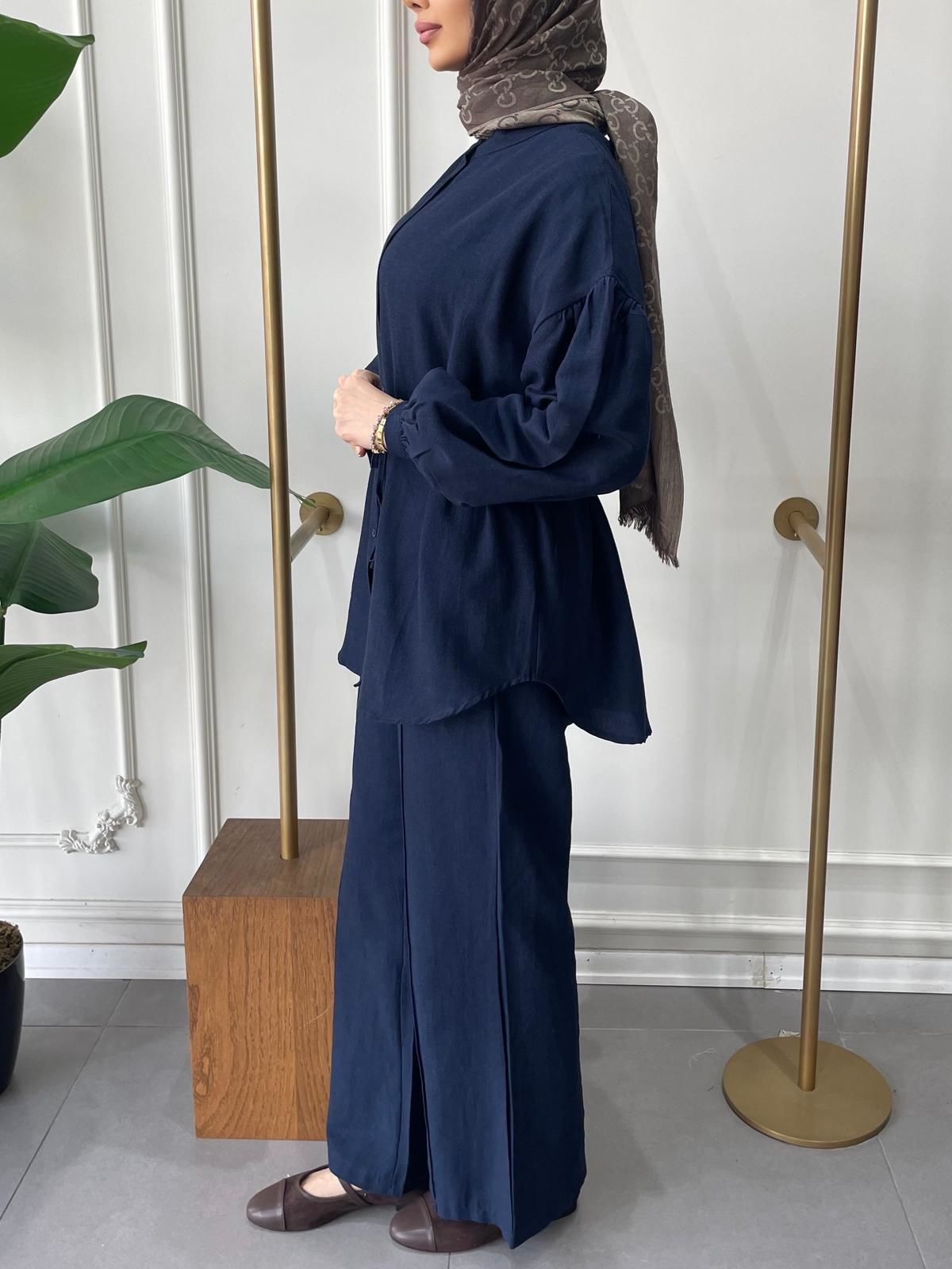 BALON KOL ÇİMA DİKİŞLİ TAKIM LACİVERT