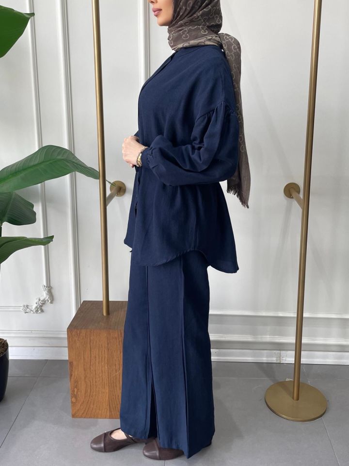 BALON KOL ÇİMA DİKİŞLİ TAKIM LACİVERT