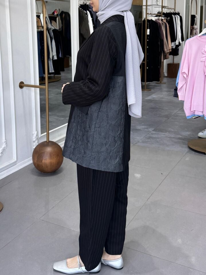ÇİZGİ GARNİ BLAZER TAKIM