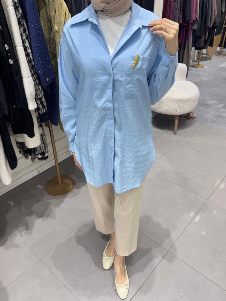 SUNSHİNE GÖMLEK AÇIK MAVİ