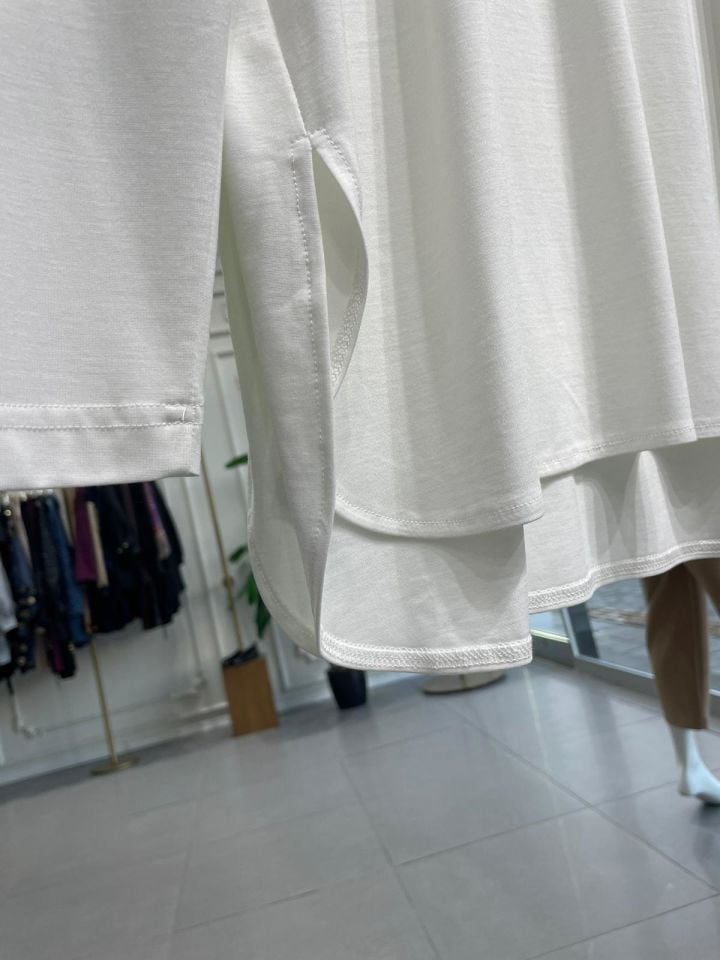 TRİL UZUN KOLLU T-SHİRT EKRU