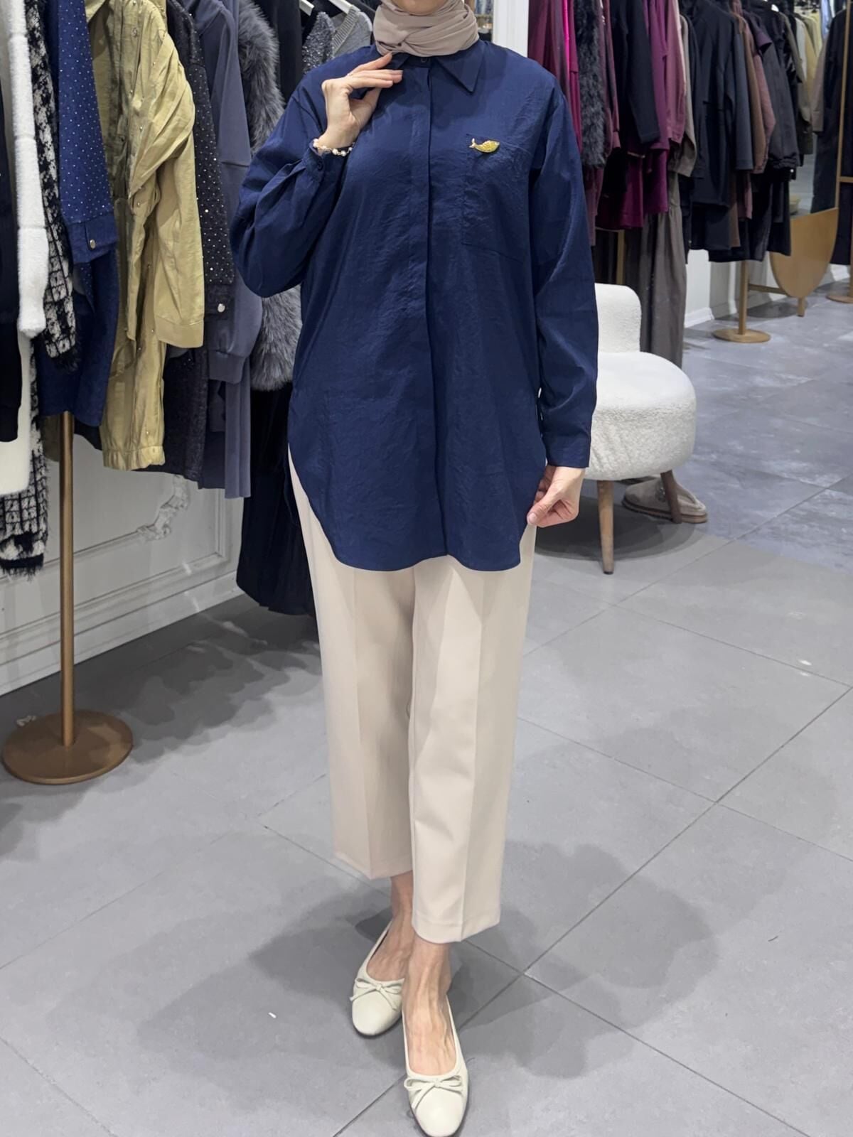 SUNSHİNE GÖMLEK LACİVERT