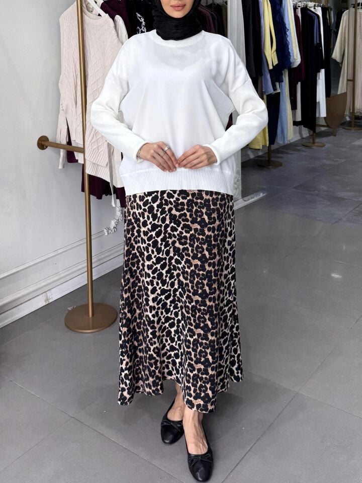 KOL TRİKO DETAYLI BLUZ EKRU