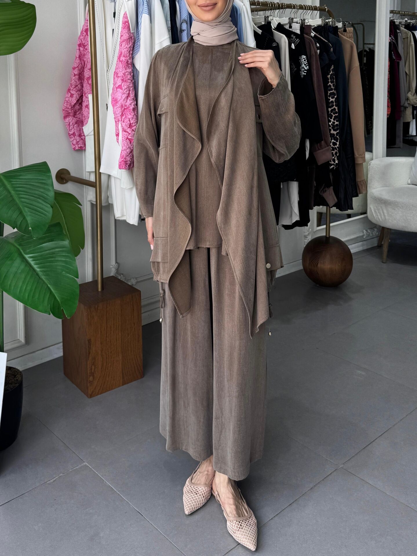 İPEK KUPRA TAKIM KAHVE