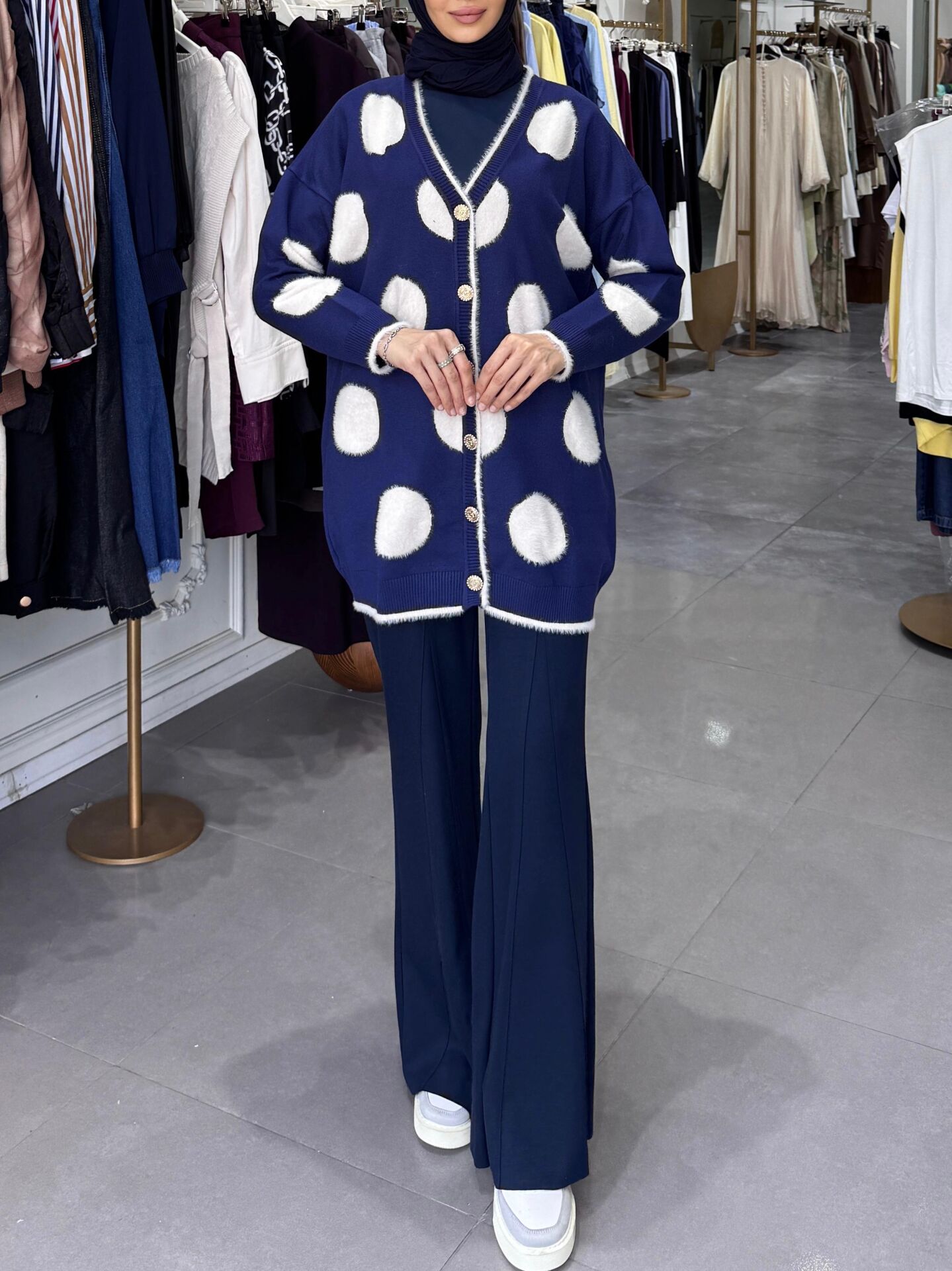 İSPANYOL PAÇA PANTOLON LACİVERT