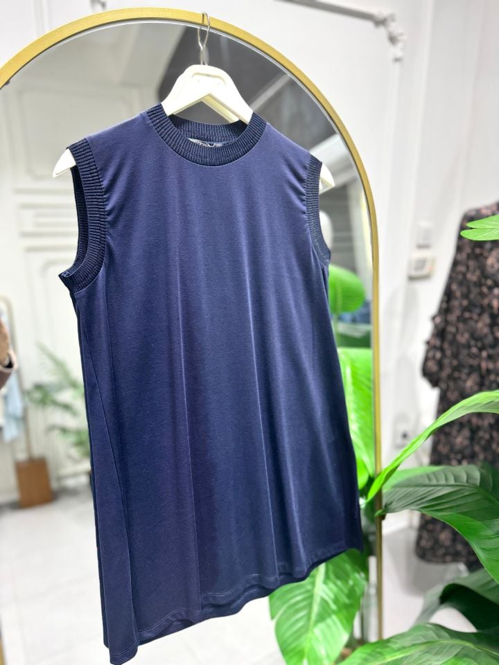 RİBANA DETAYLI İÇLİK LACİVERT