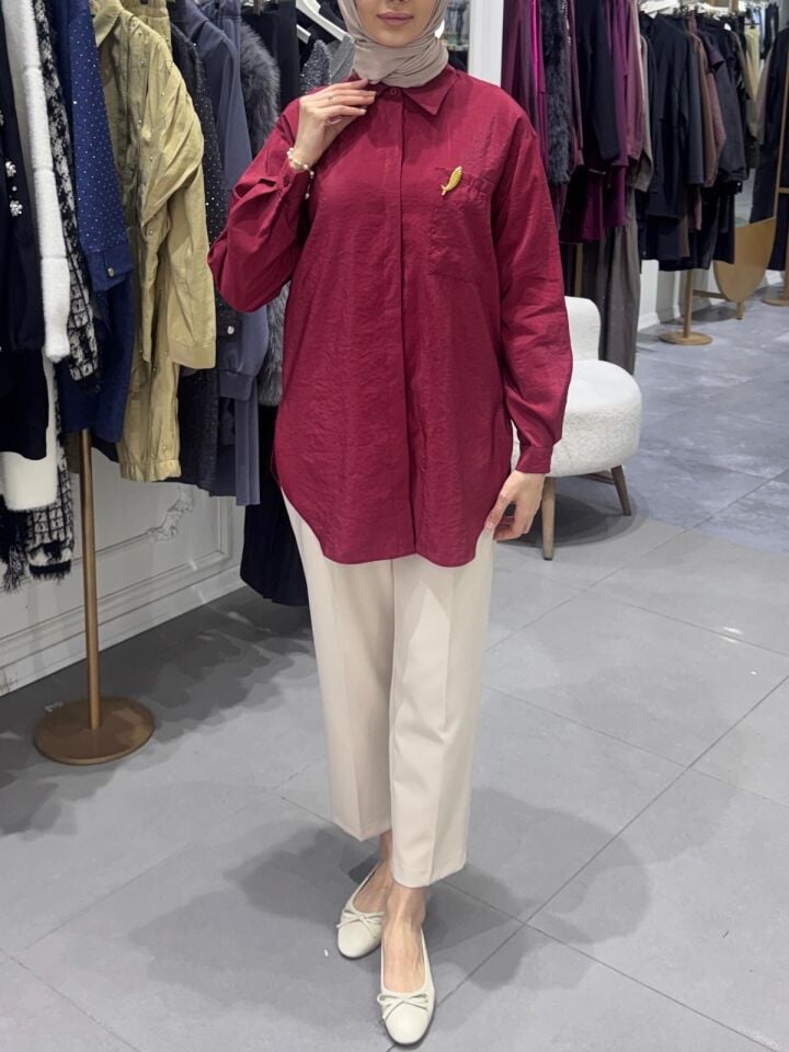 SUNSHİNE GÖMLEK BORDO