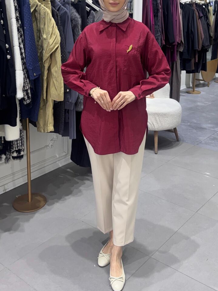 SUNSHİNE GÖMLEK BORDO