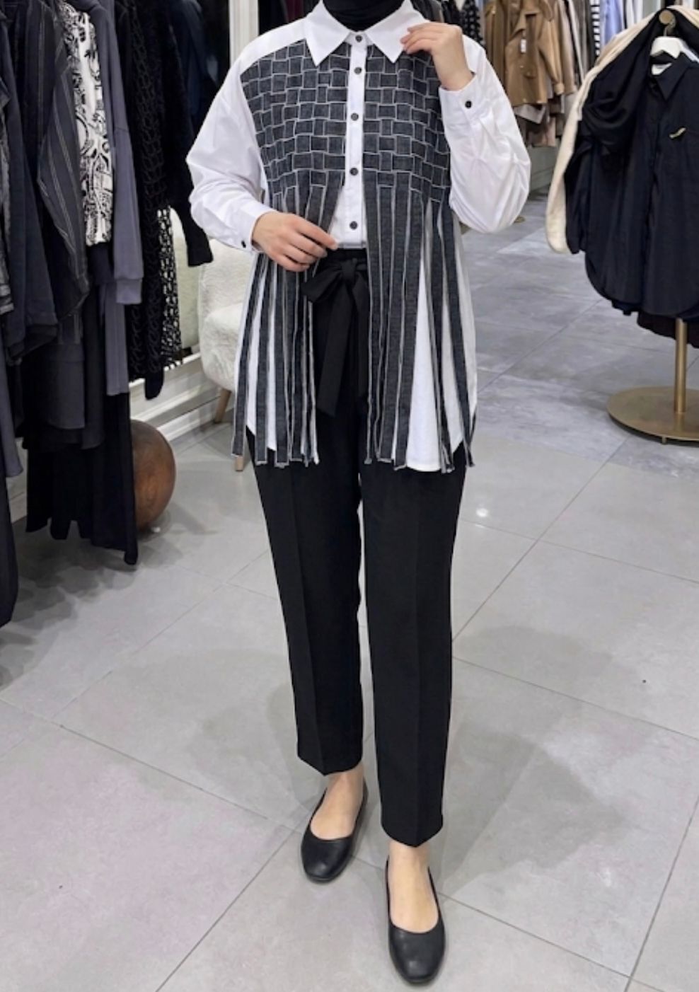 ÖNDEN DENİM ÖRGÜLÜ PAPER TOUCH GÖMLEK