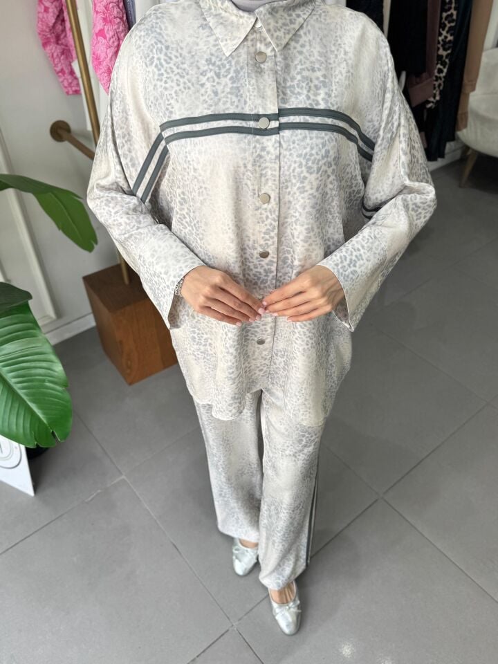 SATEN LEOPAR TAKIM EKRU LEOPAR