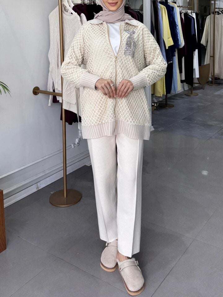 FİLE DETAY HIRKA BEJ