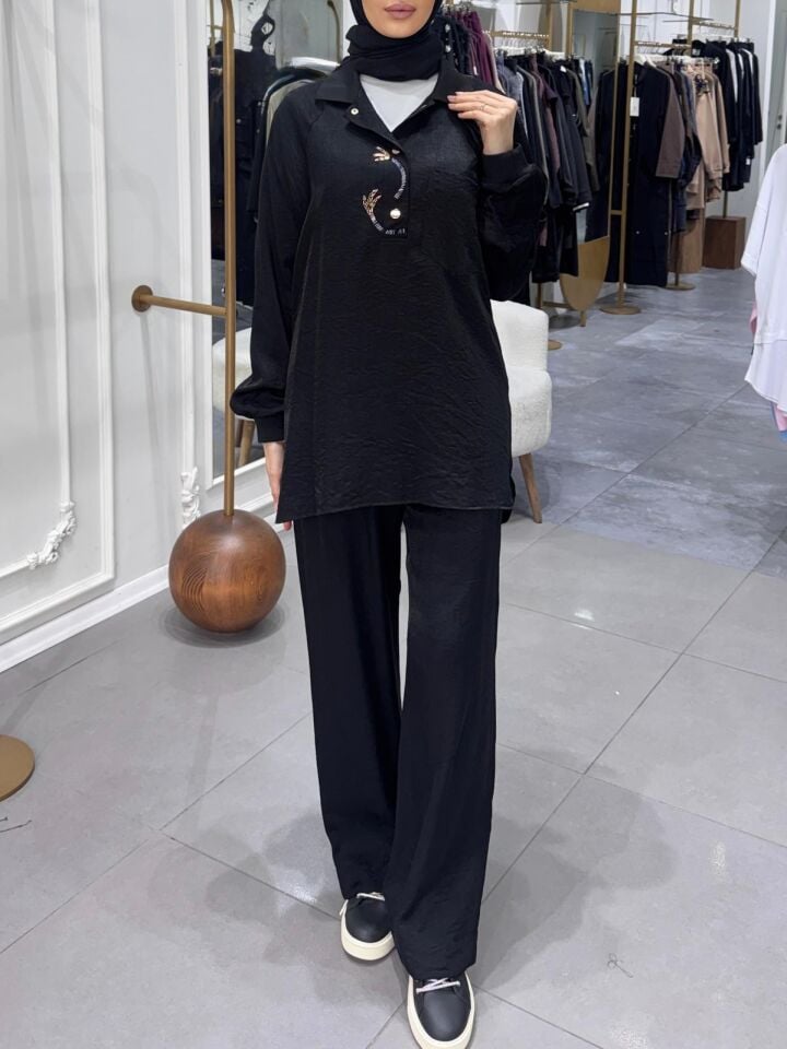 ELVİORA TAKIM SİYAH