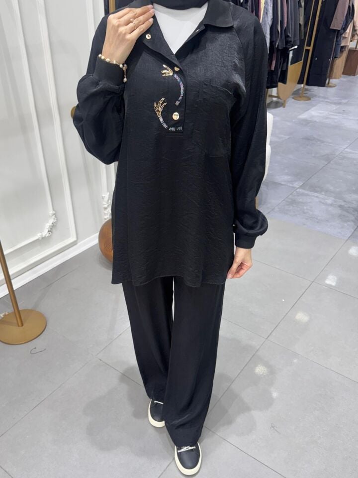 ELVİORA TAKIM SİYAH