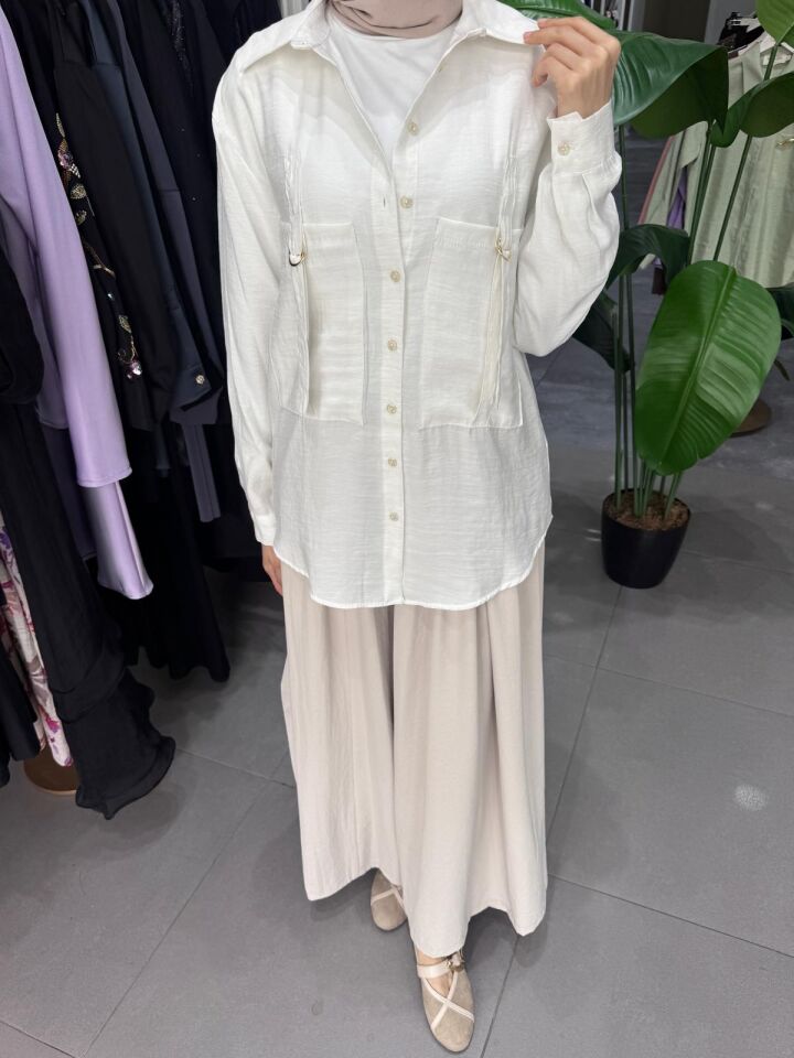 D KEMER GÖMLEK EKRU