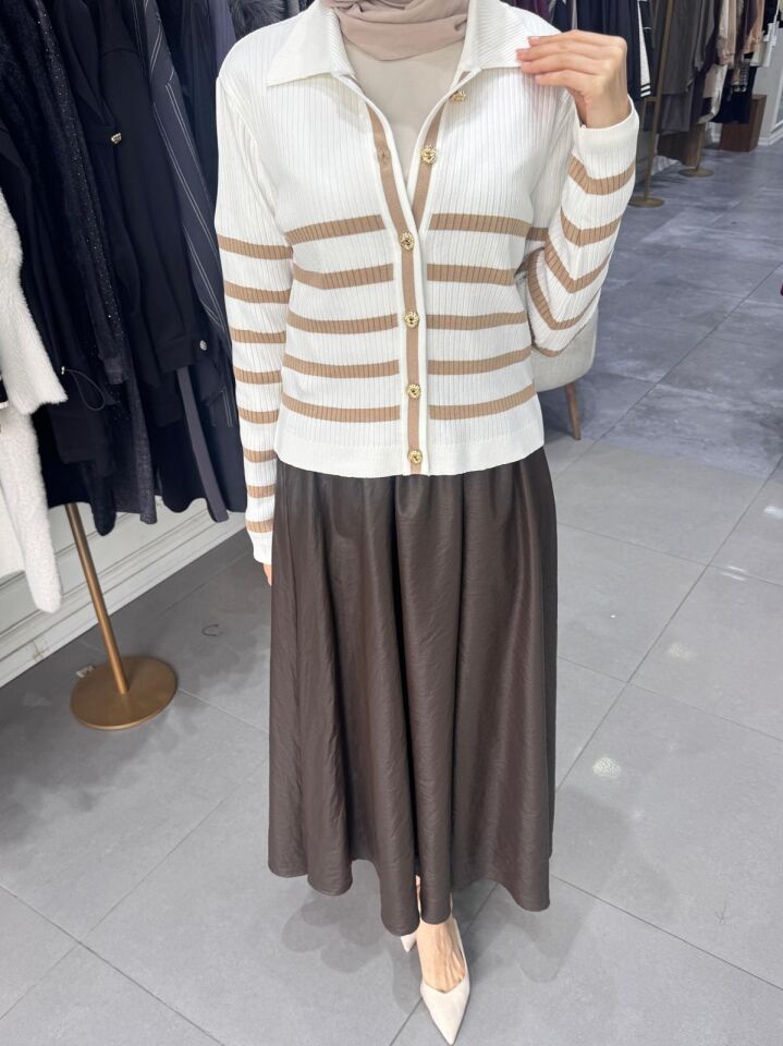 BELLE NOİR MİDİ HIRKA EKRU/BEJ