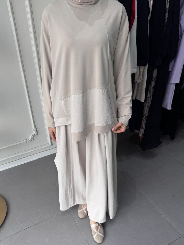 UZUN KOLLU BAMBU BLUZ TAŞ