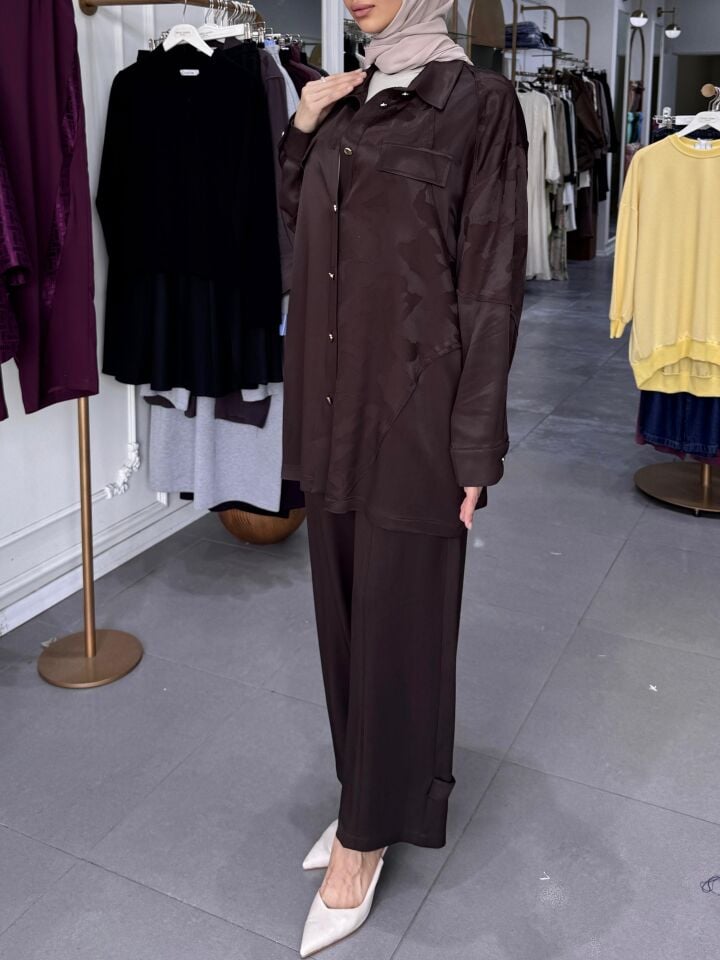 ZEBRA DESEN TAKIM KAHVE