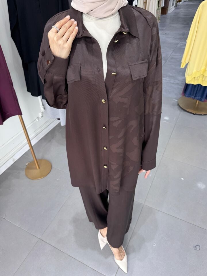 ZEBRA DESEN TAKIM KAHVE