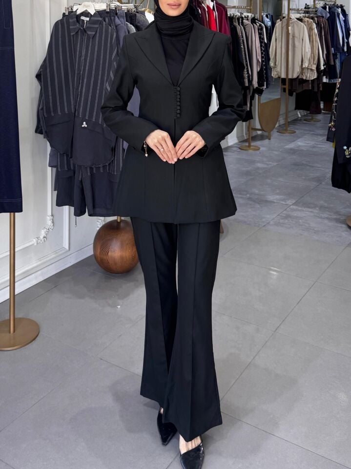 BİRİT DETAYLI CEKET PANTOLON TAKIM