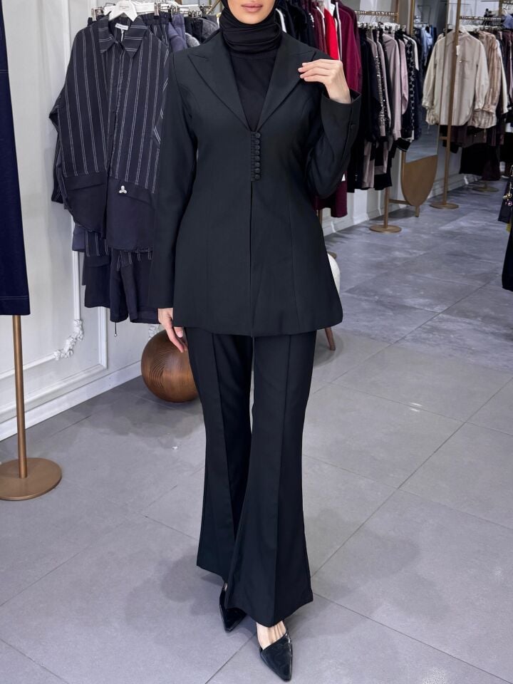 BİRİT DETAYLI CEKET PANTOLON TAKIM