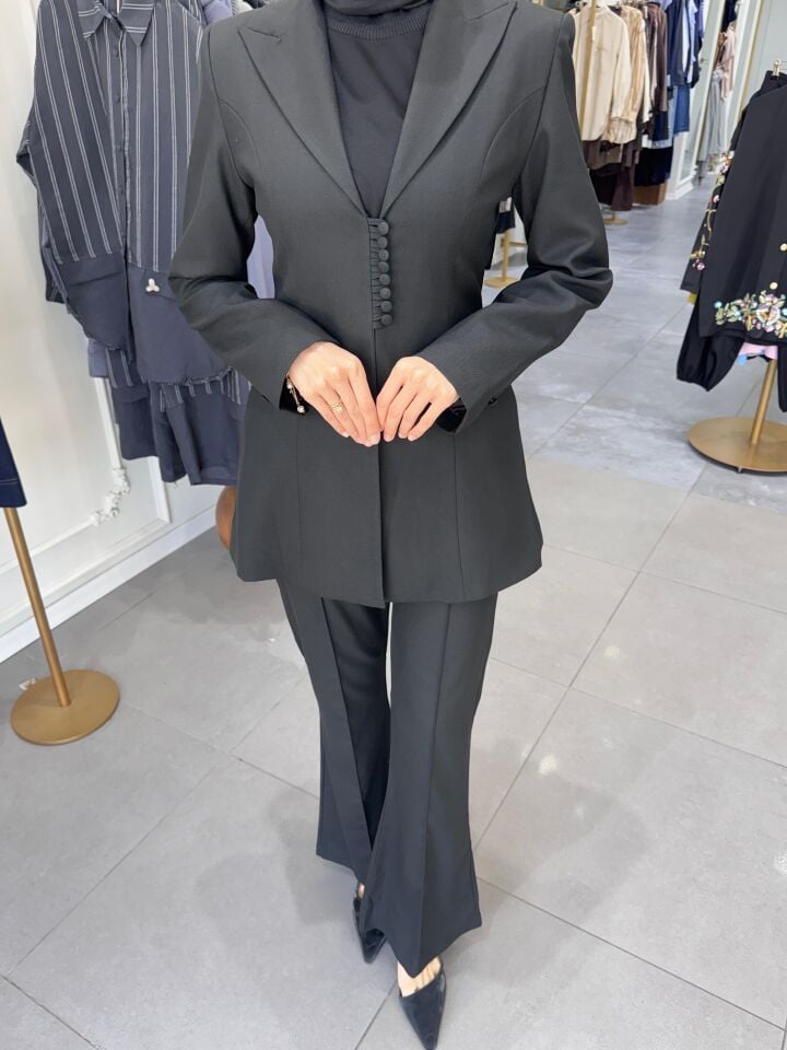 BİRİT DETAYLI CEKET PANTOLON TAKIM