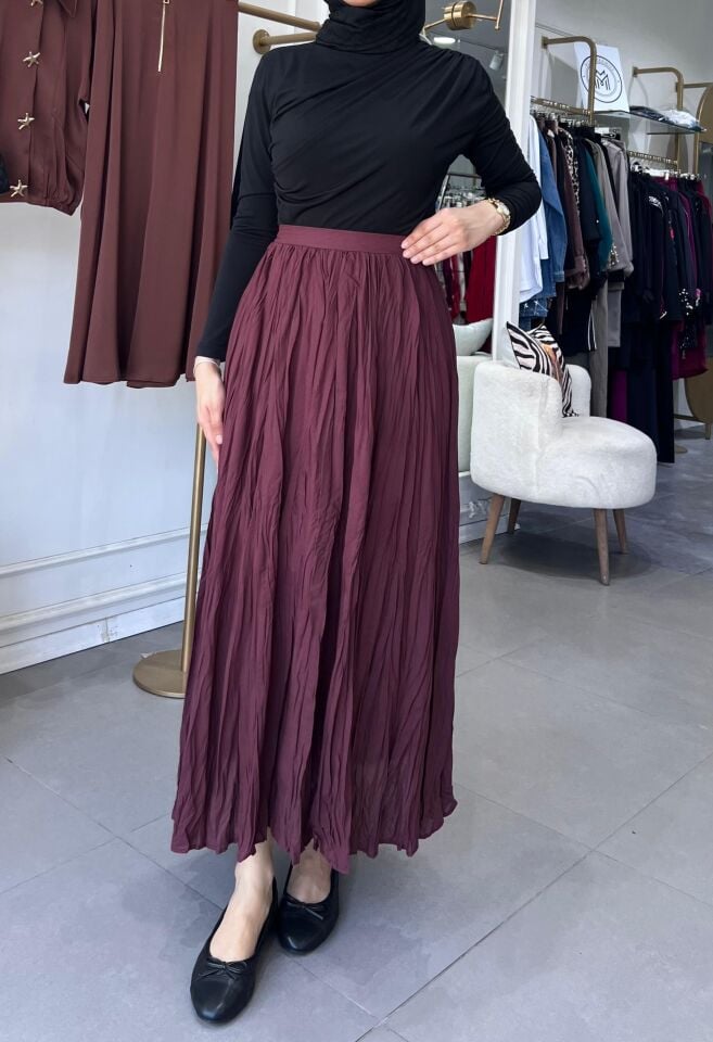 KIRIŞIK ETEK BORDO