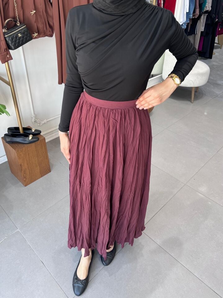 KIRIŞIK ETEK BORDO