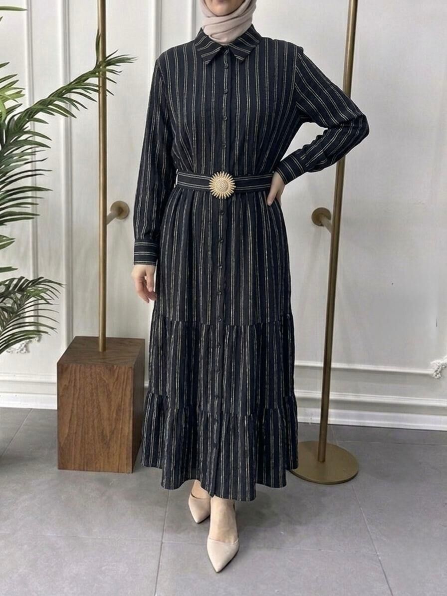 SUMMER LINE ELBİSE SİYAH