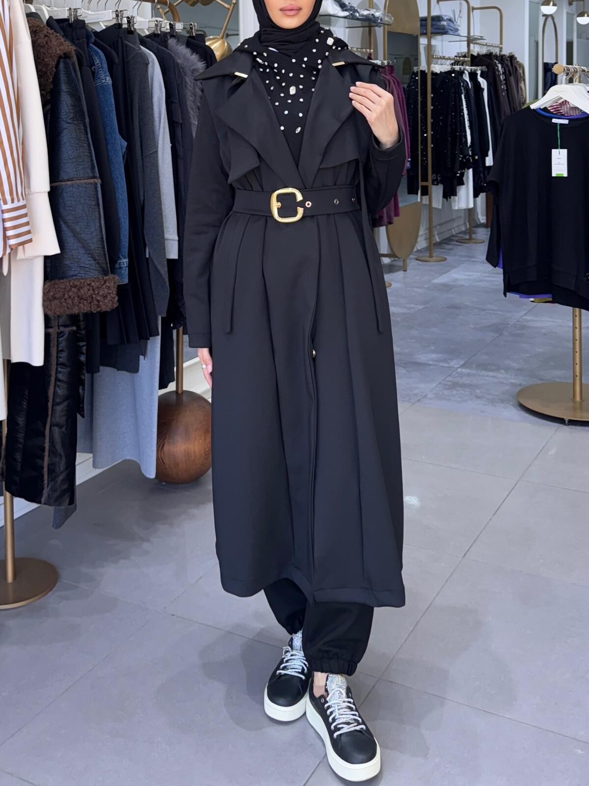 INVERNO SCUBA TRENÇKOT SİYAH