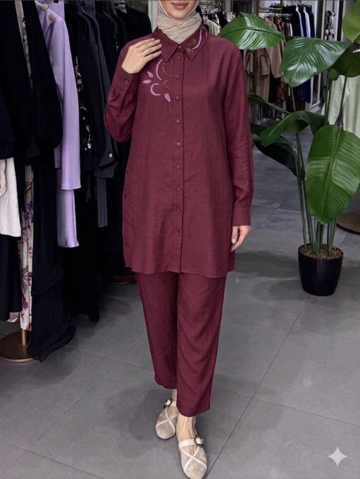 EMPERA PANTOLON BORDO