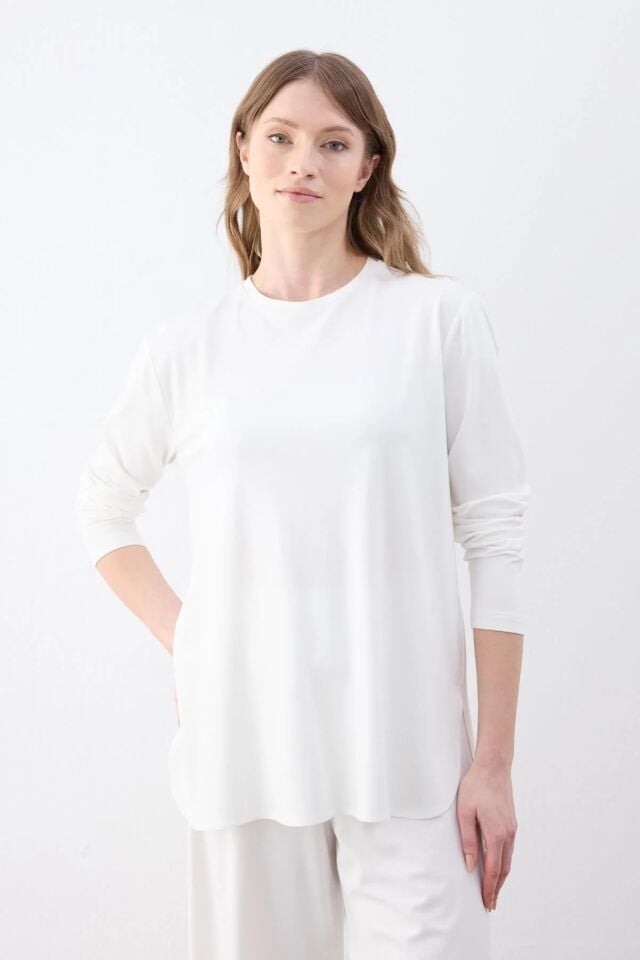 TİRİL UZUN KOLLU TİŞÖRT EKRU