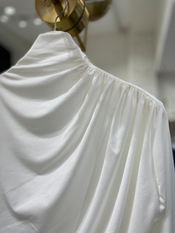 DRAPE BLUZ  EKRU