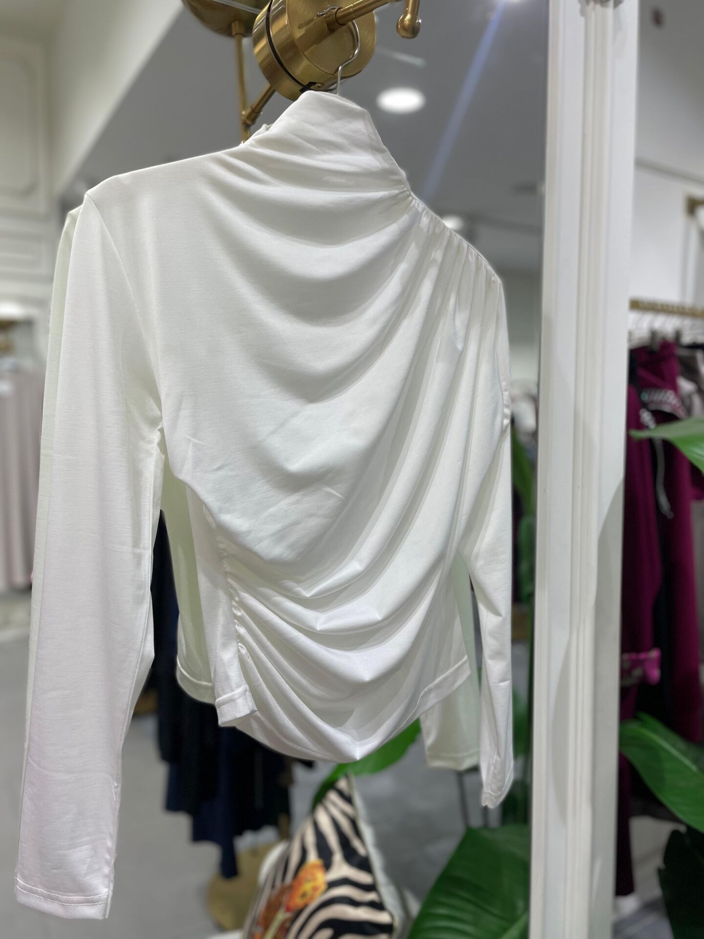 DRAPE BLUZ  EKRU