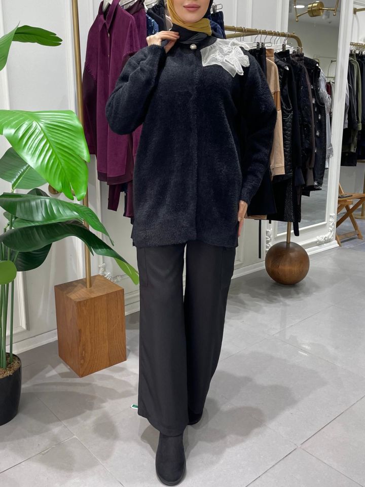 SPECİALE ANGORA HIRKA SİYAH