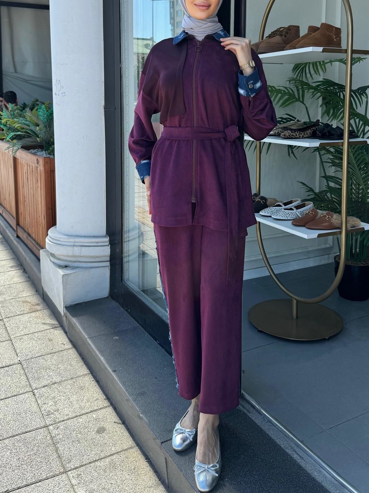 KOT DETAYLI BAĞLAMALI TAKIM MÜRDÜM