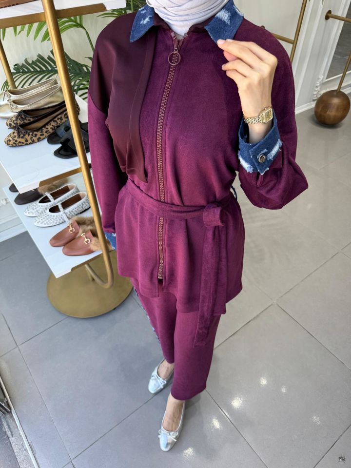 KOT DETAYLI BAĞLAMALI TAKIM MÜRDÜM