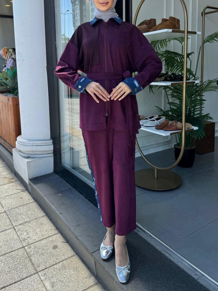 KOT DETAYLI BAĞLAMALI TAKIM MÜRDÜM