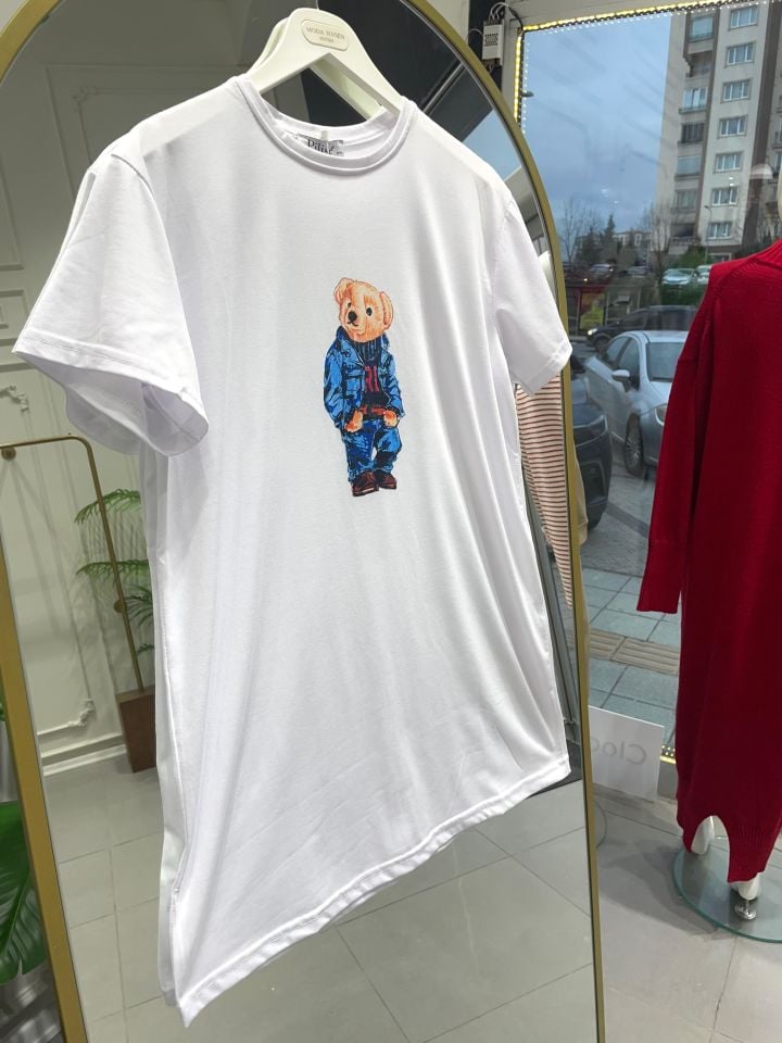 AYICIKLI KISA KOL TİŞÖRT MAVİ