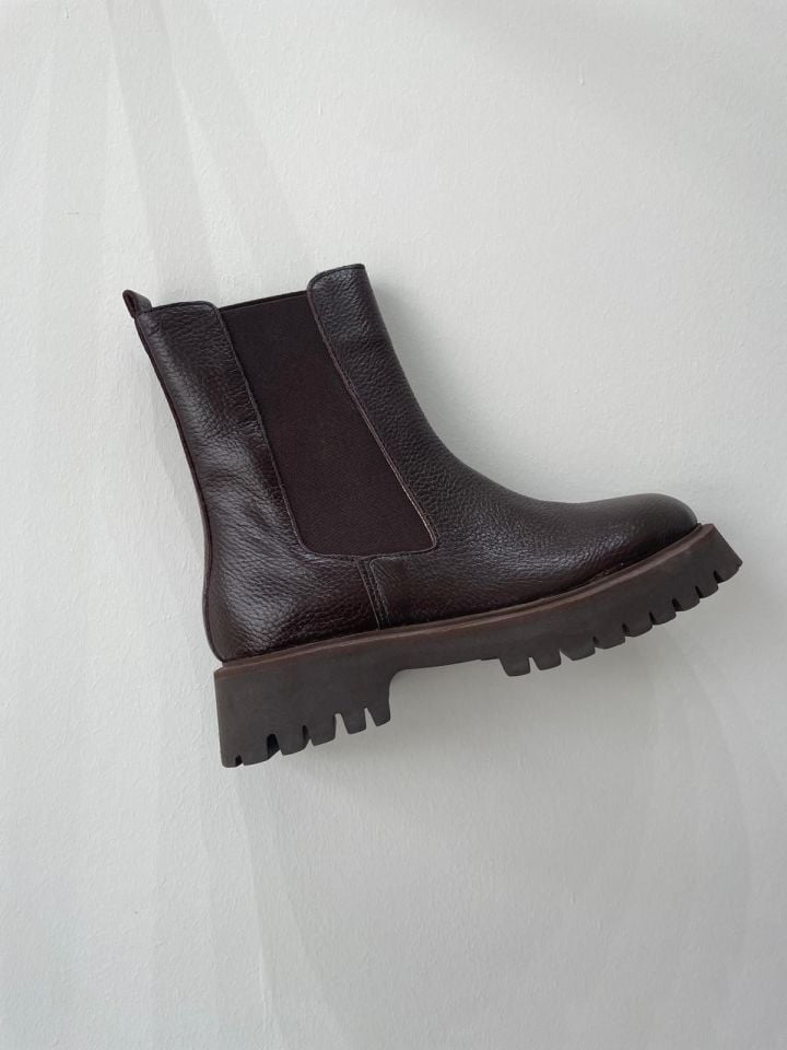 ORİJİNAL DERİ MİNİMAL BOT  KAHVE