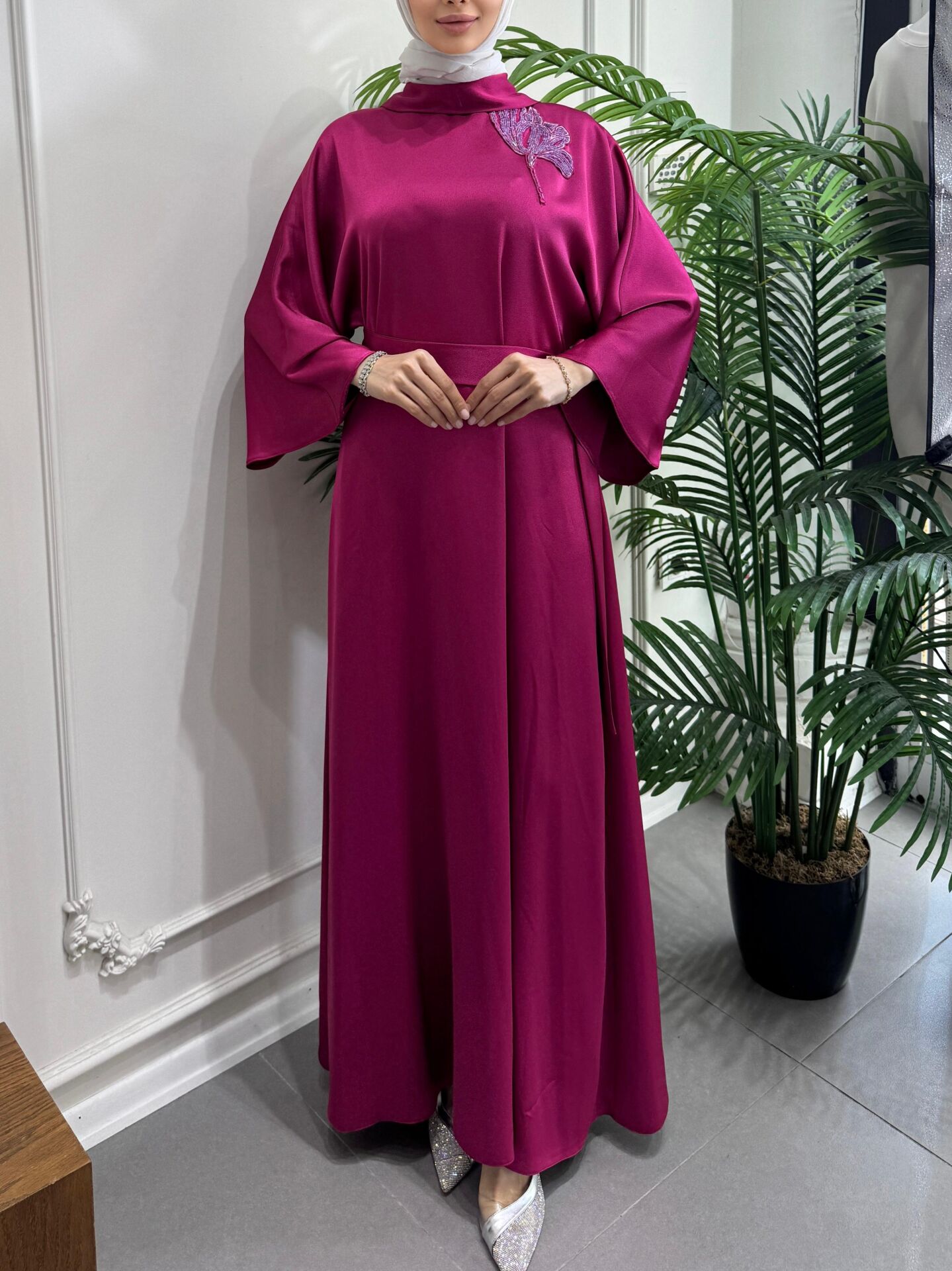 DİAMOND ROSE ELBİSE VİŞNE