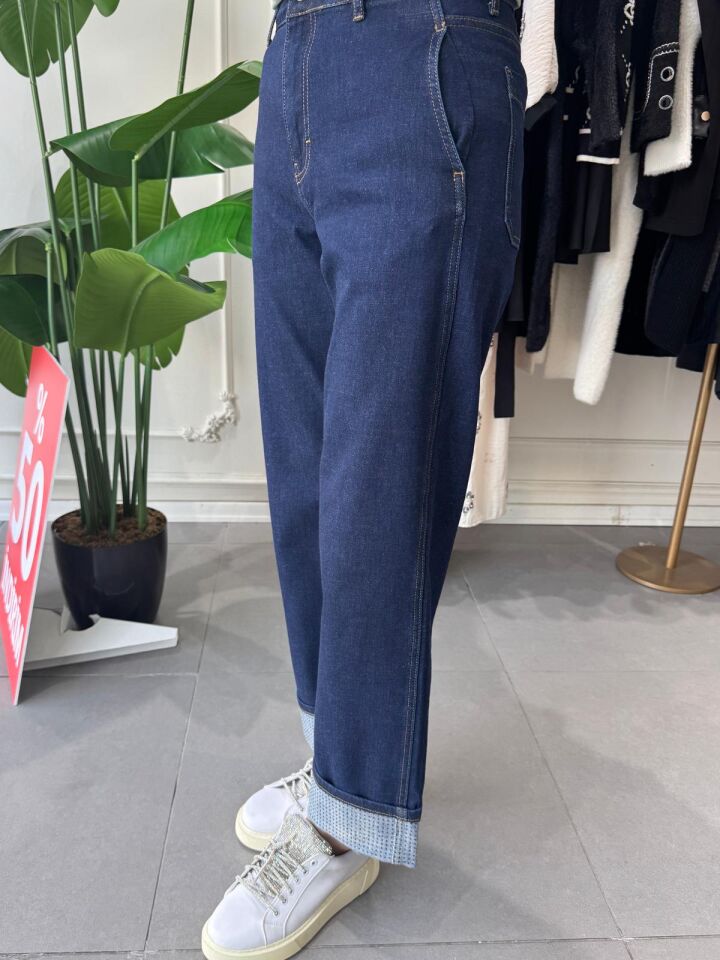 TAŞLI DUBLE PAÇA JEAN