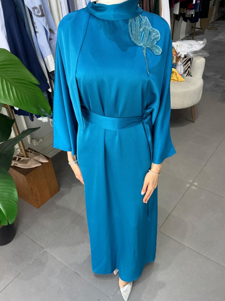 DİAMOND ROSE ELBİSE MAVİ