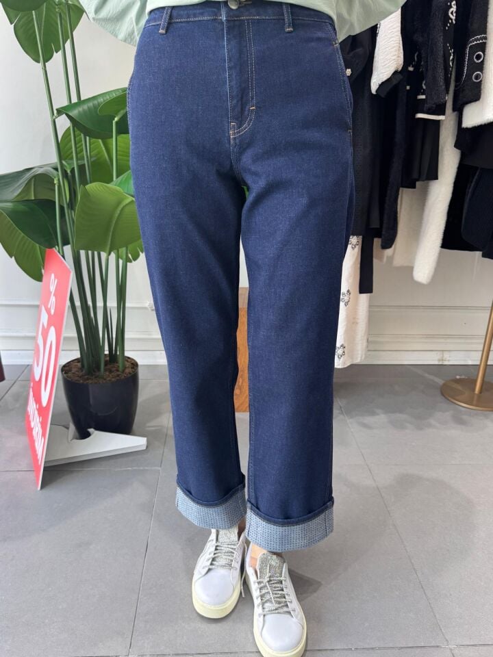 TAŞLI DUBLE PAÇA JEAN