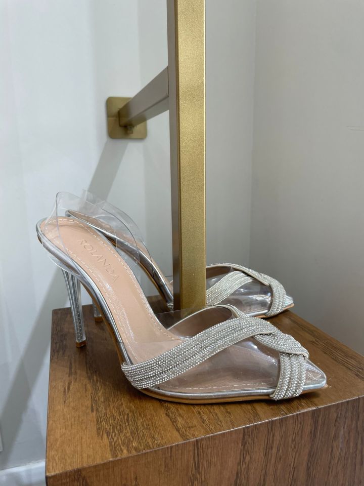 TAŞ DETAYLI ŞEFFAF TOPUKLU