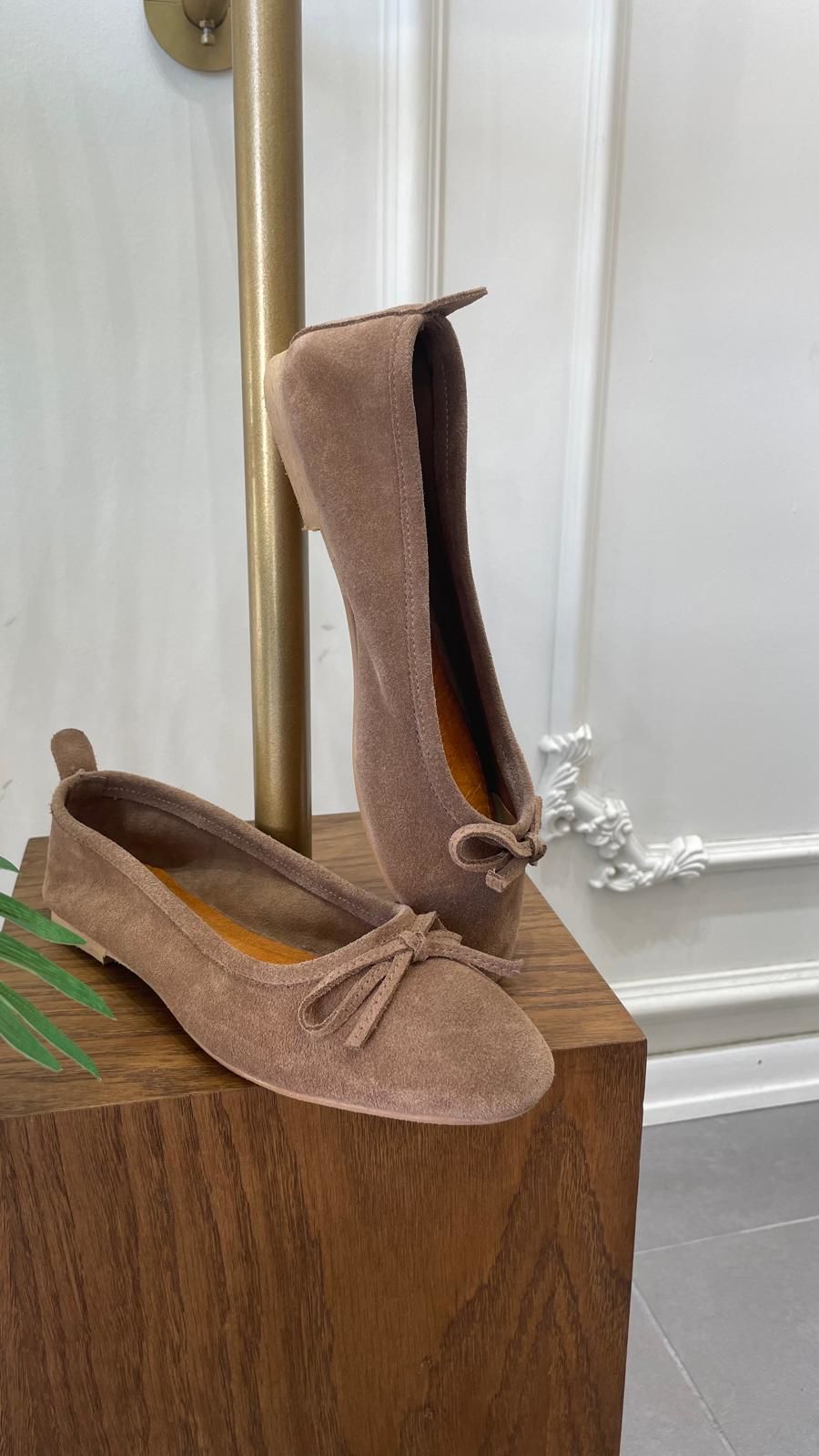 HAKİKİ DERİ FİYONKLU SÜET BABET VİZON