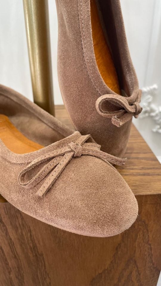 HAKİKİ DERİ FİYONKLU SÜET BABET VİZON